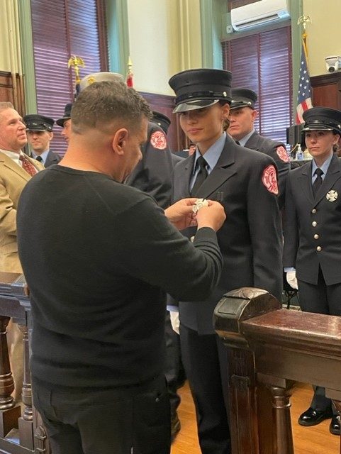 Today, March 8, is International Women's Day. We are seeing more women join the @HobokenFire Department, and we celebrate them today - and every day. Two of our newest firefighters are Nicole Barron and Kaylee Olivieri, sworn-in in October. @CityofHoboken