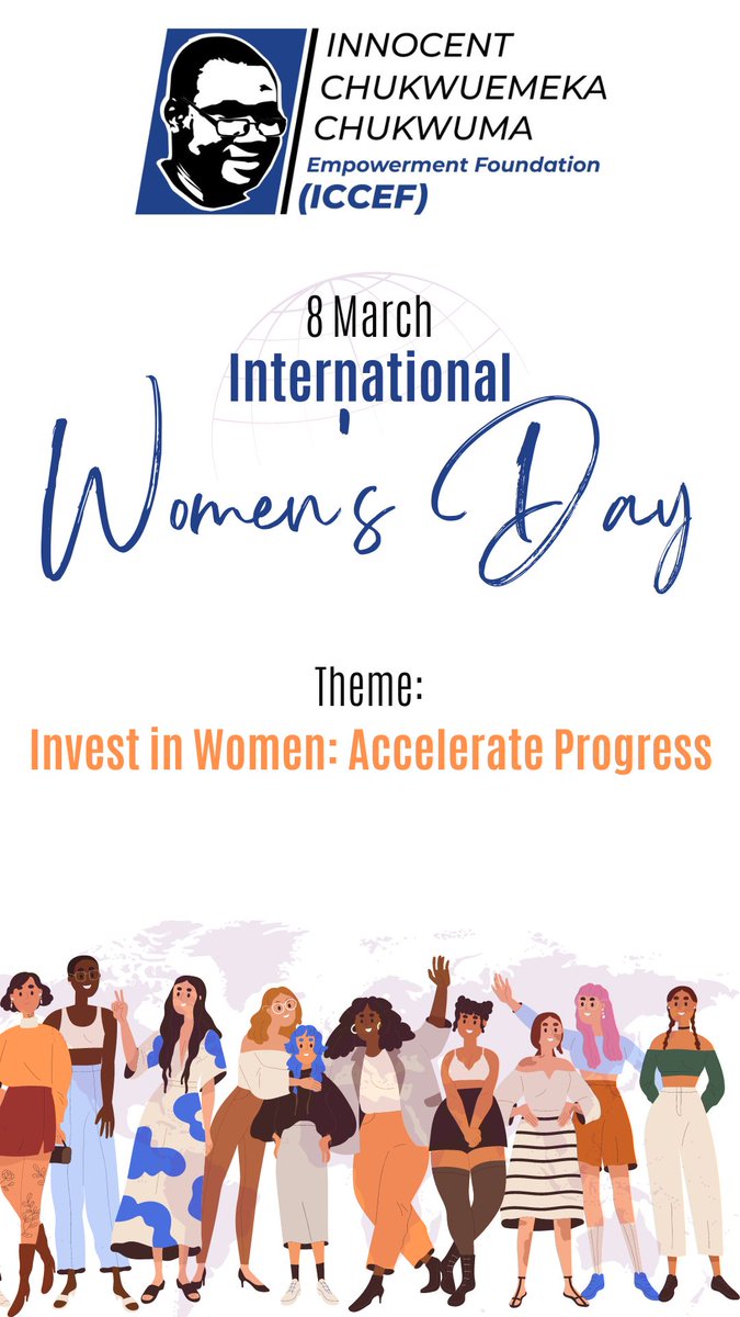 #InternationalWomensDay2024 🎉
Happy International Women's Day from all of us at ICCEF! What does investing in women mean to you?💬 

#IWD2024 #InspireInclusion #ChooseToChallenge #WomensRights #GenderEquality #InvestInWomen
#ImpactandLegacy 
#InnocentChukwuemekaChukwumalives
