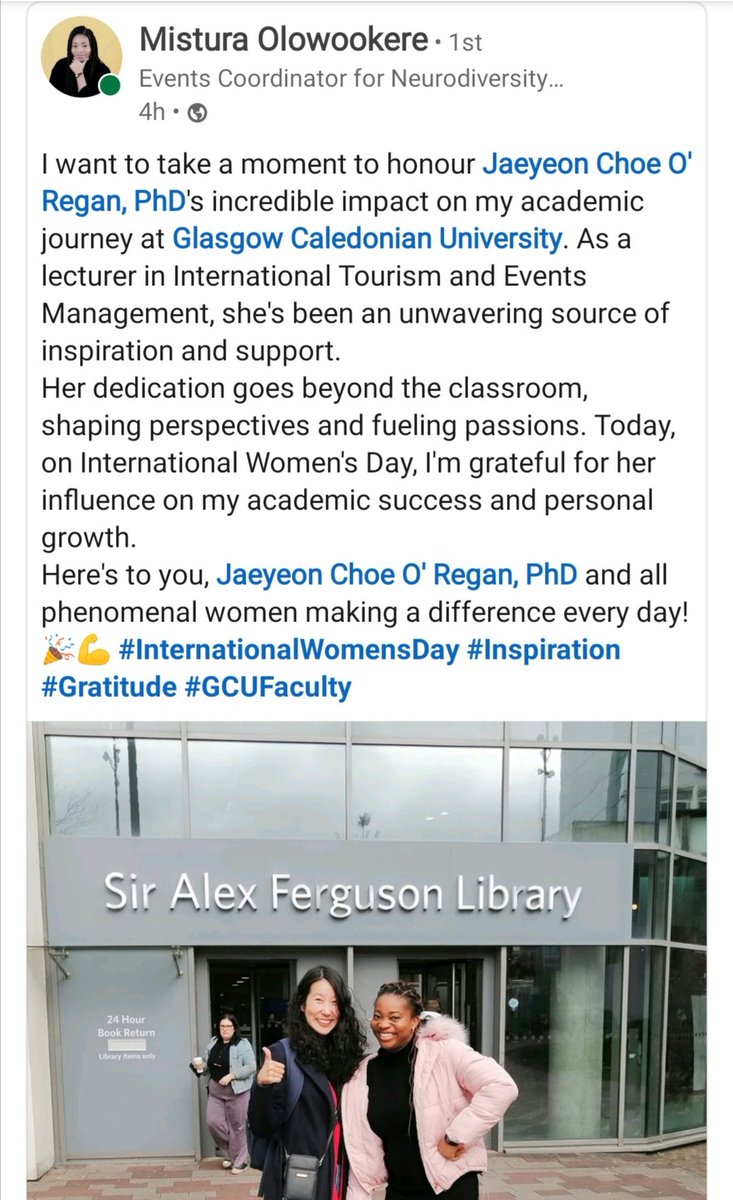 If at least one international woman student thinks this way, it's a happy International Women's Day! 😁🥳❤️ Happy International Women's Day to you all! #IWD2024 @GCU_GSBS @CaledonianNews