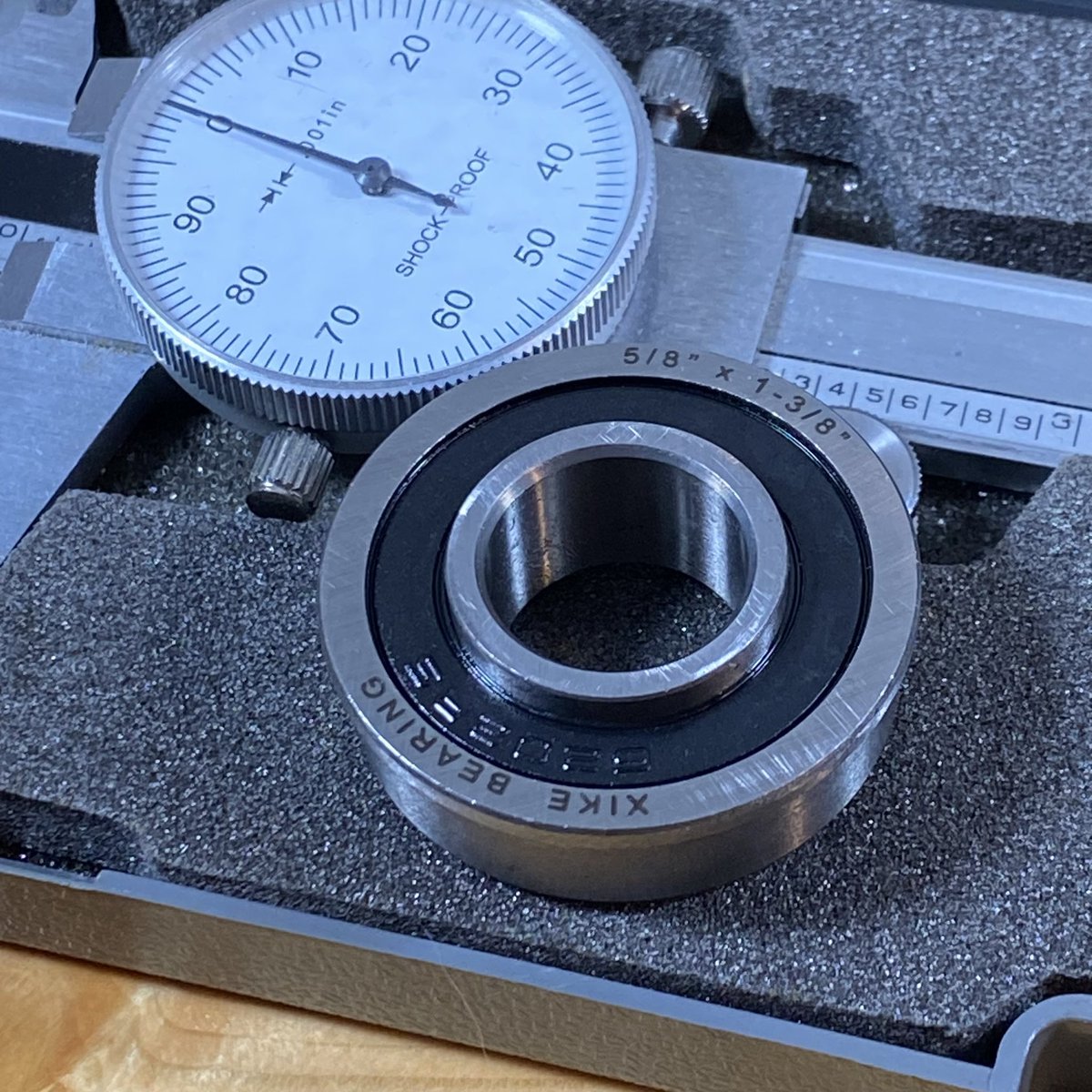 BnzSales's tweet image. Anyone know where i can get a 5/8” x 1 3/8” flange bearing with an actual 5/8” ID.  All the ones i keep getting are stamped correctly but the ID measures 0.632” which is 16mm.  It should be 0.625”. Need it for a wood lathe i am building and cannot have that much slop. #maching