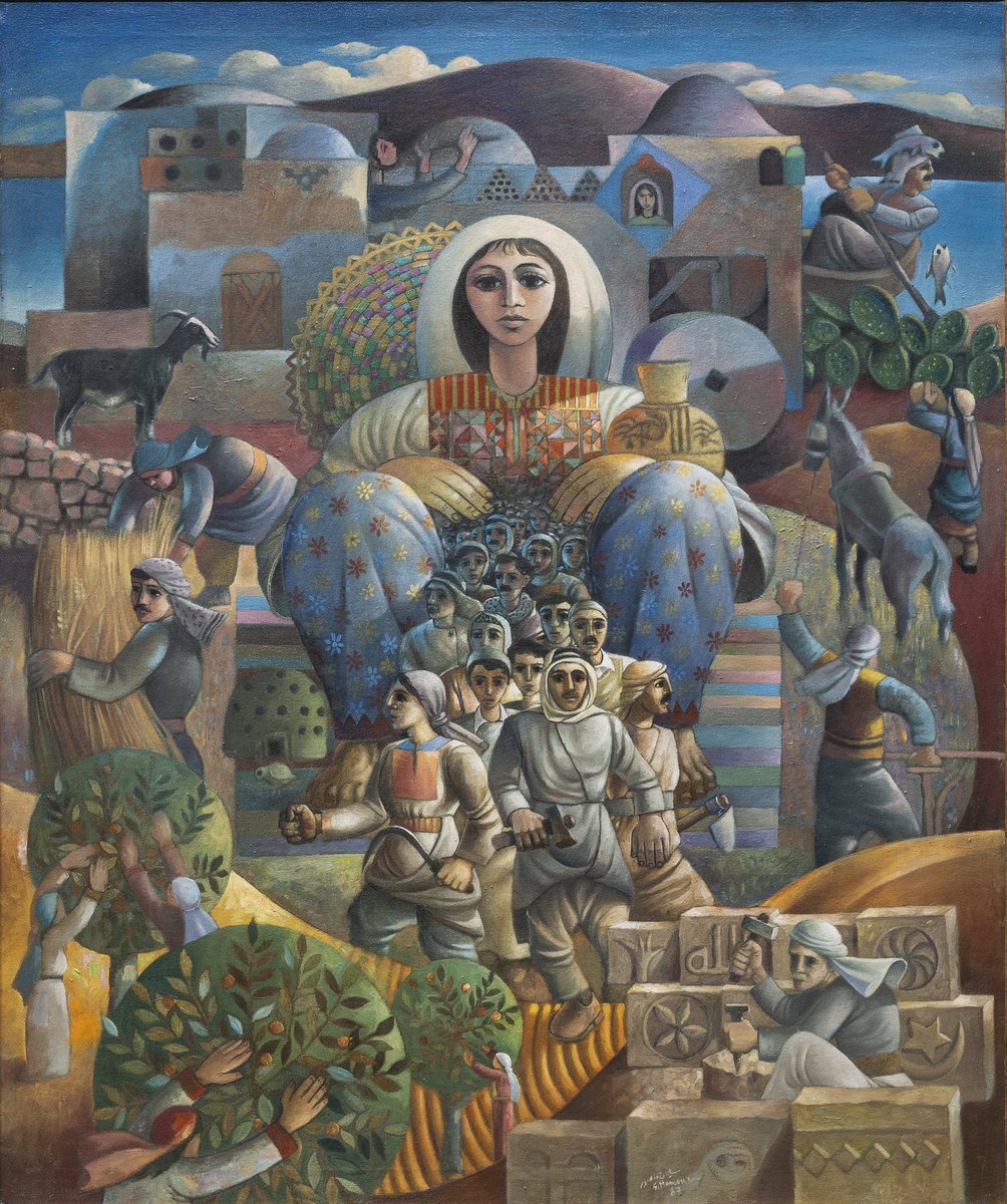 suleimanmanso13's tweet image. The Village Awakens (القرية تستيقظ), oil on canvas, 1987
.
.
.
.
.
.
.
#slimanmansour #suleimanmansour #palestinian #palestine #palestine🇵🇸 #freepalestine #palestina #palestinalibre #internationalwomensday #8march #8marzo #سليمان_منصور
#gaza #Gazaagenocide #Gaza_under_attack