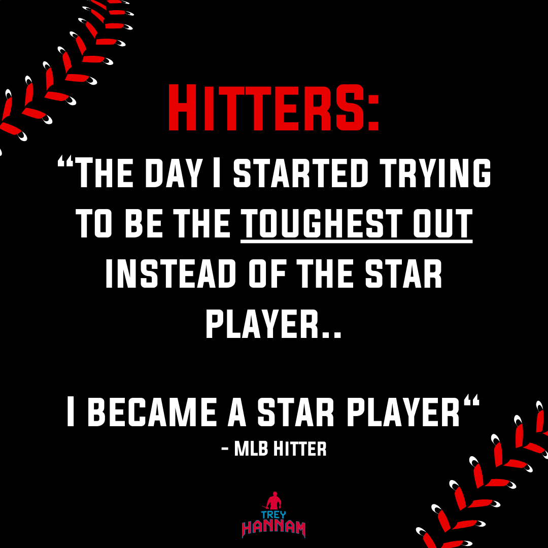 Hitters: Advice from an MLB hitter  

- Focus on what can make you great