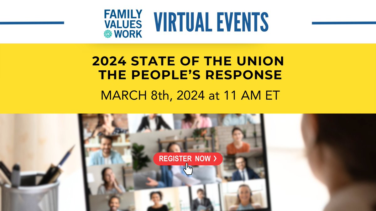 FmlyValuesWork's tweet image. 📢 Join us for a crucial analysis of #SOTU 🇺🇸 Today, on International Women's Day, at 11 AM ET, we're hosting a live discussion with leaders advocating for equity in America's families. Don't miss out! #PaidLeave #EquityForAll #InternationalWomensDay bit.ly/49FxVWh