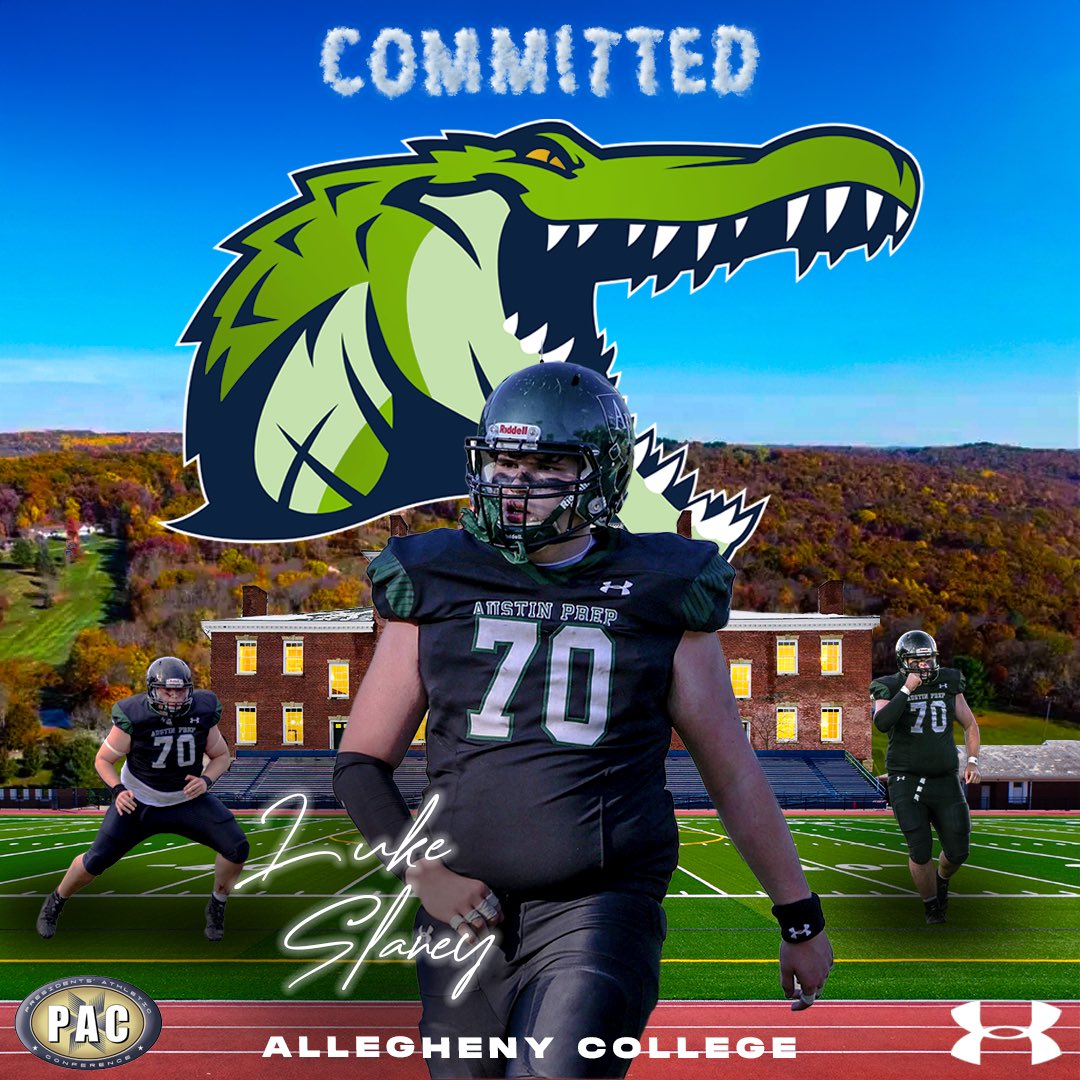 Luke Slaney (@lukeslaney6) on Twitter photo Blessed To be committing to <a href="/AlleghenyFB/">Allegheny Football</a> for my academic and to further my football career at this great college!
<a href="/AustinPrep_FB/">AustinPrepFootball</a> <a href="/ath_edge_peak/">John Florence- Athletes Edge</a> <a href="/Coach_Layer/">Braden Layer</a> Blessed To be committing to <a href="/AlleghenyFB/">Allegheny Football</a> for my academic and to further my football career at this great college!
<a href="/AustinPrep_FB/">AustinPrepFootball</a> <a href="/ath_edge_peak/">John Florence- Athletes Edge</a> <a href="/Coach_Layer/">Braden Layer</a>