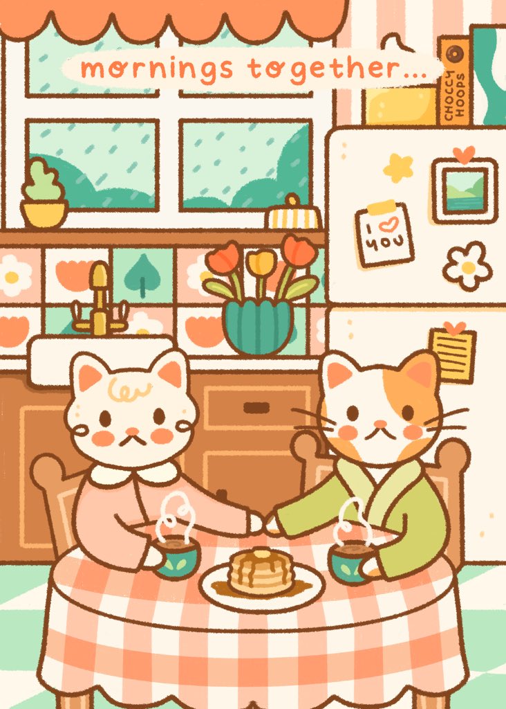 mornings together 🩷🌷✨