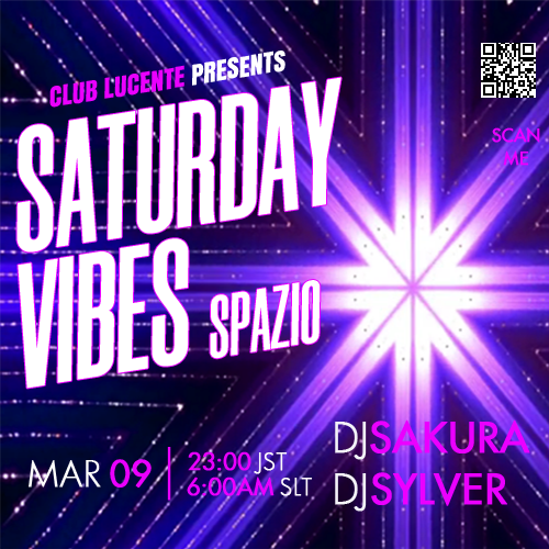 ClubLucente's tweet photo. ルシェンテ★SATURDAY VIBES ♪ DJ Sakura &amp; DJ Sylver
大変ご無沙汰しておりますが皆様いかがお過ごしでしょうか。
ルシェンテは年初から暫くお休みをしておりましたが
これからもご愛顧のほど宜しくお願いいたします.　

https://t.co/Bczaw8Kcvm #sljp #SecondLife #Metaverse #slmame https://t.co/PpAtTt22Rp