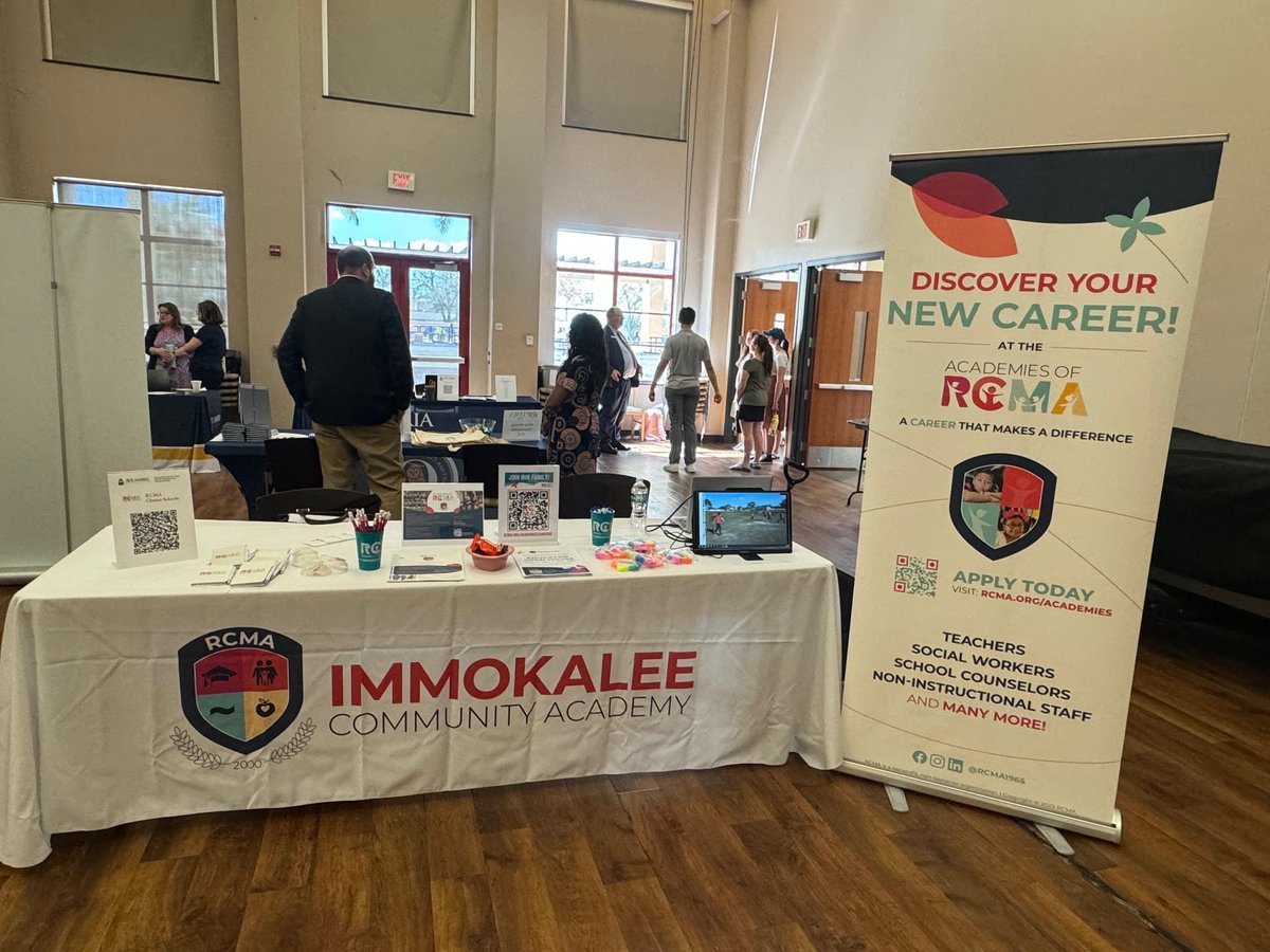 Come teach at RCMA! Look for RCMA today at @FSWCollege’s School of Education Fair. We’ll be on the second floor of building U on the Fort Myers campus from 10–2. Come learn about RCMA and about your next job! #FloridaTeachers #FloridaEducator #FloridaSchools #FloridaNonProfit