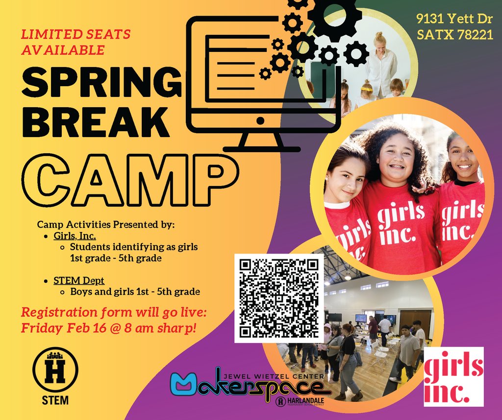 Don't let Spring Break turn into screen time. Give your child the gift of creativity and exploration at the 2024 Makerspace Camp! Limited spots available. Register now: bit.ly/3ONuoNp