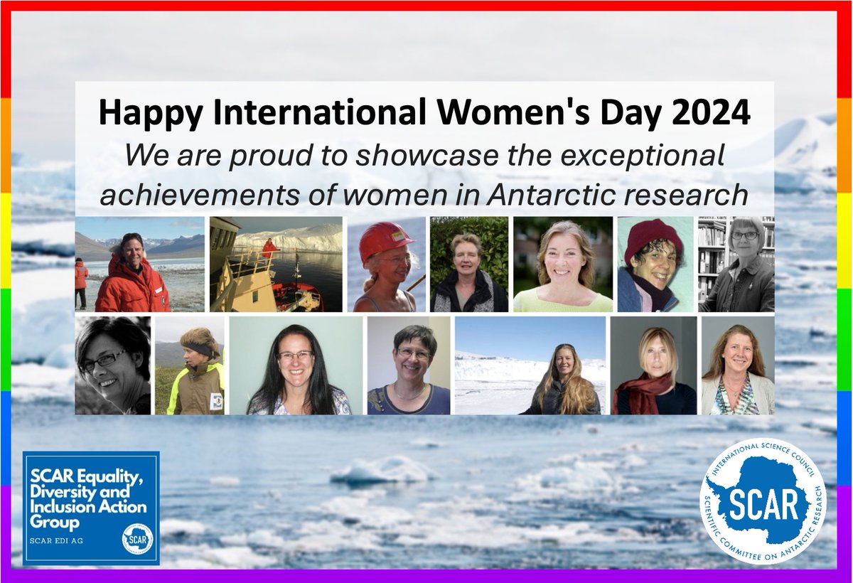 Happy International Women's Day to the incredible polar women out there, both existing and aspiring! #IWD2024 Whether on the ice or off, women excel in various polar careers. Find inspiration in these 200 outstanding women in the polar world: womeninpolarscience.org/100polarwomen/