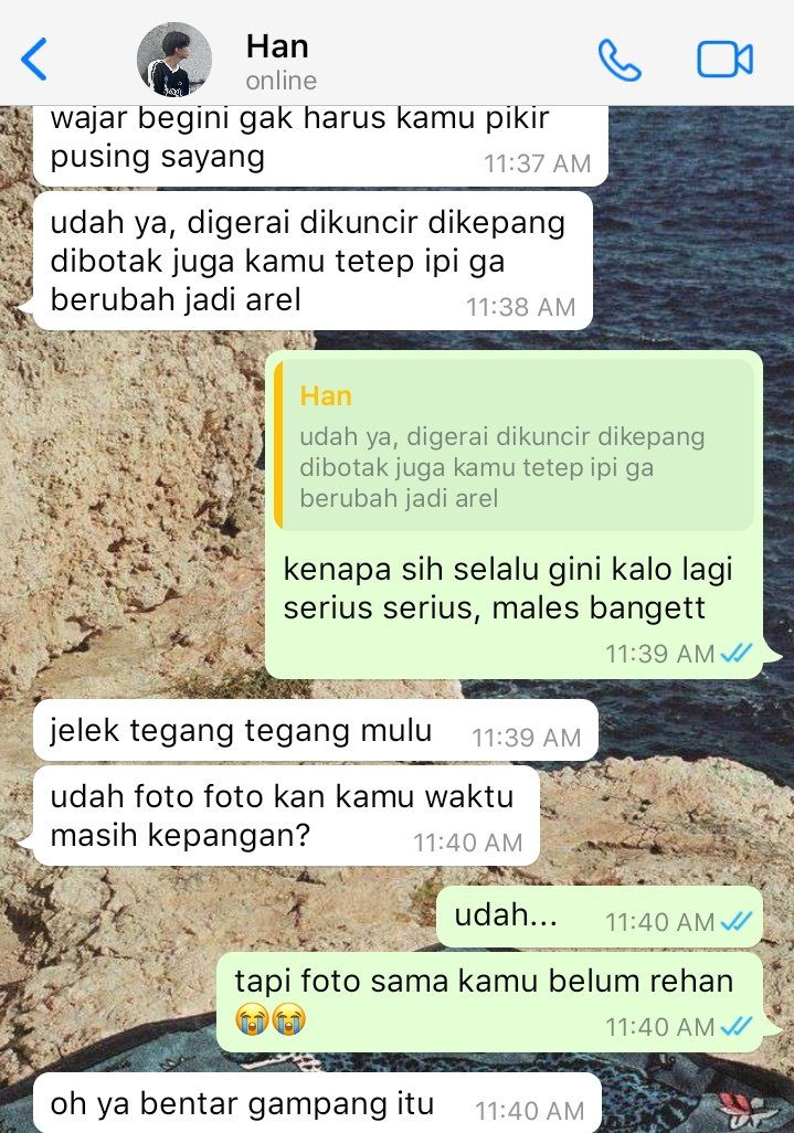 bvracelet's tweet photo. Rehan Ivy – Kepang 
#yeoniyoo three tweets AU https://t.co/BMq4eDy8EC