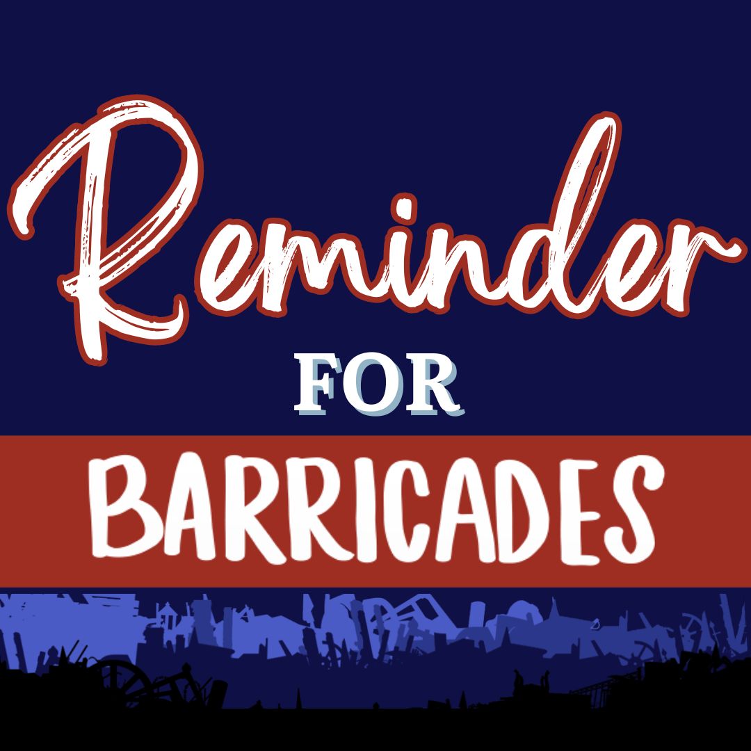 REMINDER | We are still looking for panelists to present on all things Les Mis at Barricades this July! Make sure you submit ideas by Friday, March 15, 2024. 

For more information, click here --> barricadescon.com/submissions/

#BarricadesCon24
