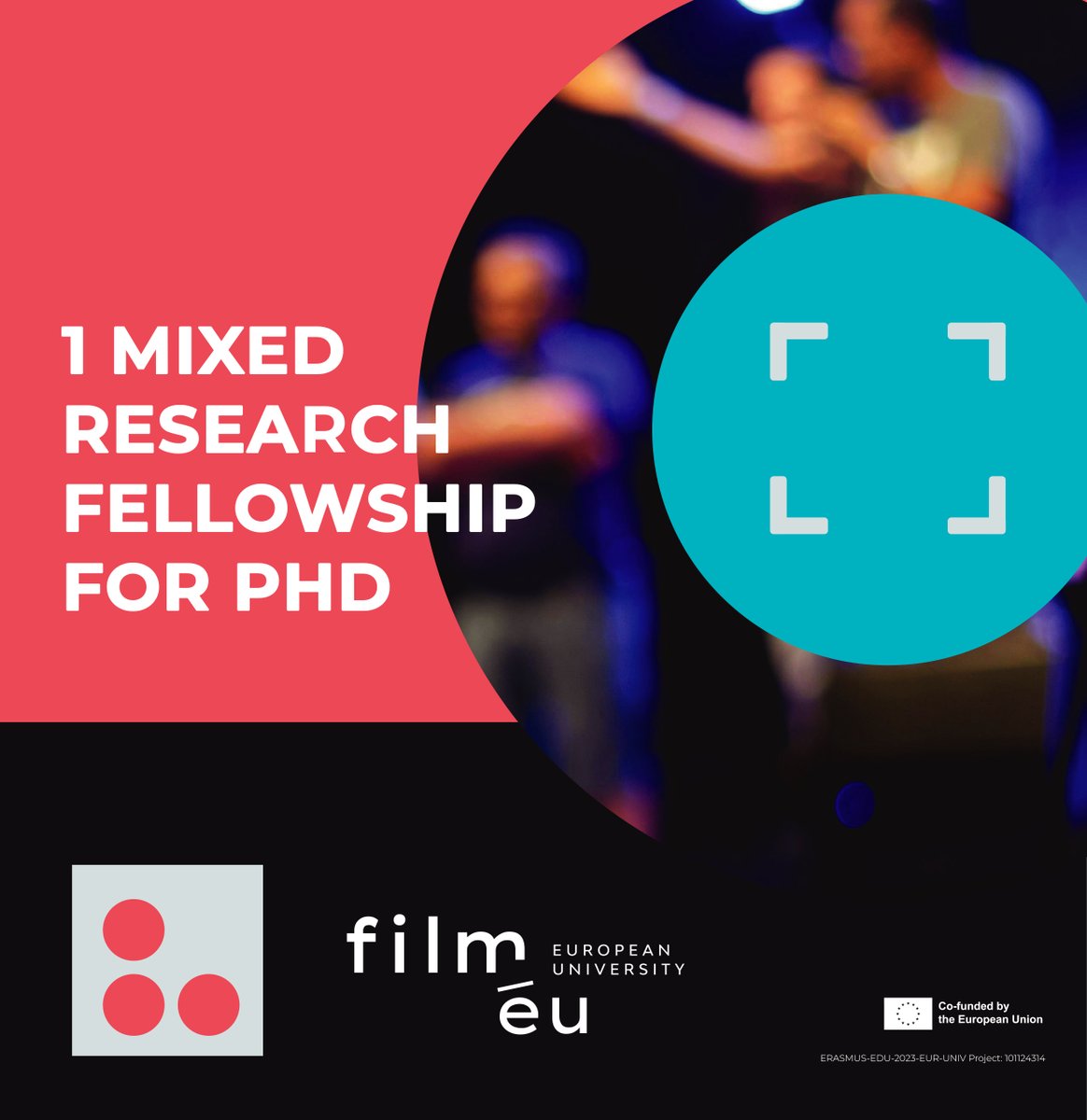 FilmEU_Univ's tweet photo. 1 Mixed Research Fellowship for PhD - FilmEU - COFAC/ULHT/FilmEU-FCT/2024_Mixed Scholarship

Full Announcement: https://t.co/Strl0weoc1

#fellowship #research https://t.co/Xo5QNCTSOv