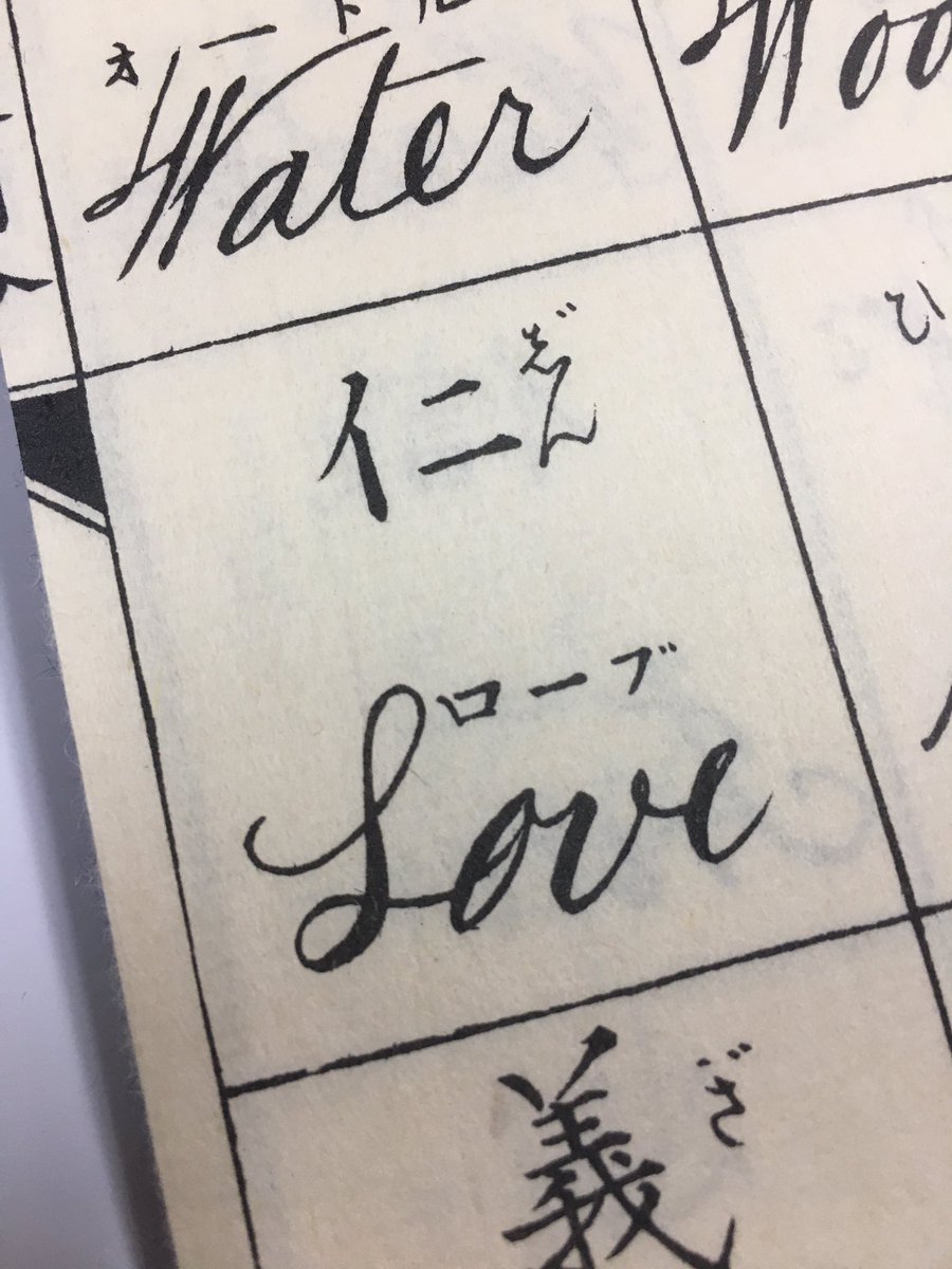 明治時代の英単語帳、Loveの訳を「仁」(じん)と書いてあって、いとしすぎる