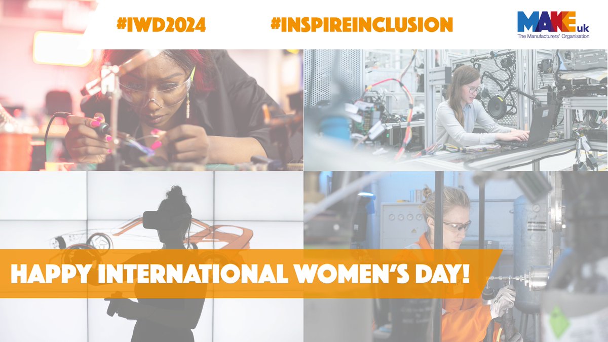 We are delighted to support #IWD2024 🌷  

Did you know that women account for just 26% of all workers in #UKmfg?

Let's work together this #IWD to empower the women in our workforce/sector & encourage more women to help close the #SkillsGap 👏 #InspiringInclusion