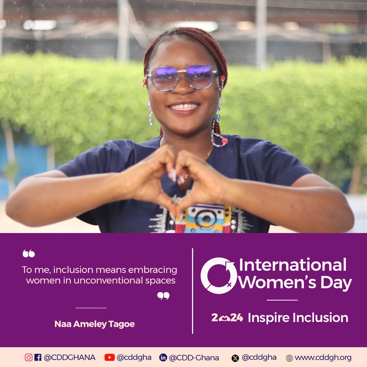 CDDGha's tweet photo. So, what does inclusion mean to you as a person?
Meet our amazing staff, embodying the spirit of inclusion on #InternationalWomensDay2024. 
Here are inspiring quotes on what #inclusion means to them.
Happy International Women’s Day!

#InspireInclusion
#IWD2024 #WomensMonth https://t.co/v22GfCFUyf