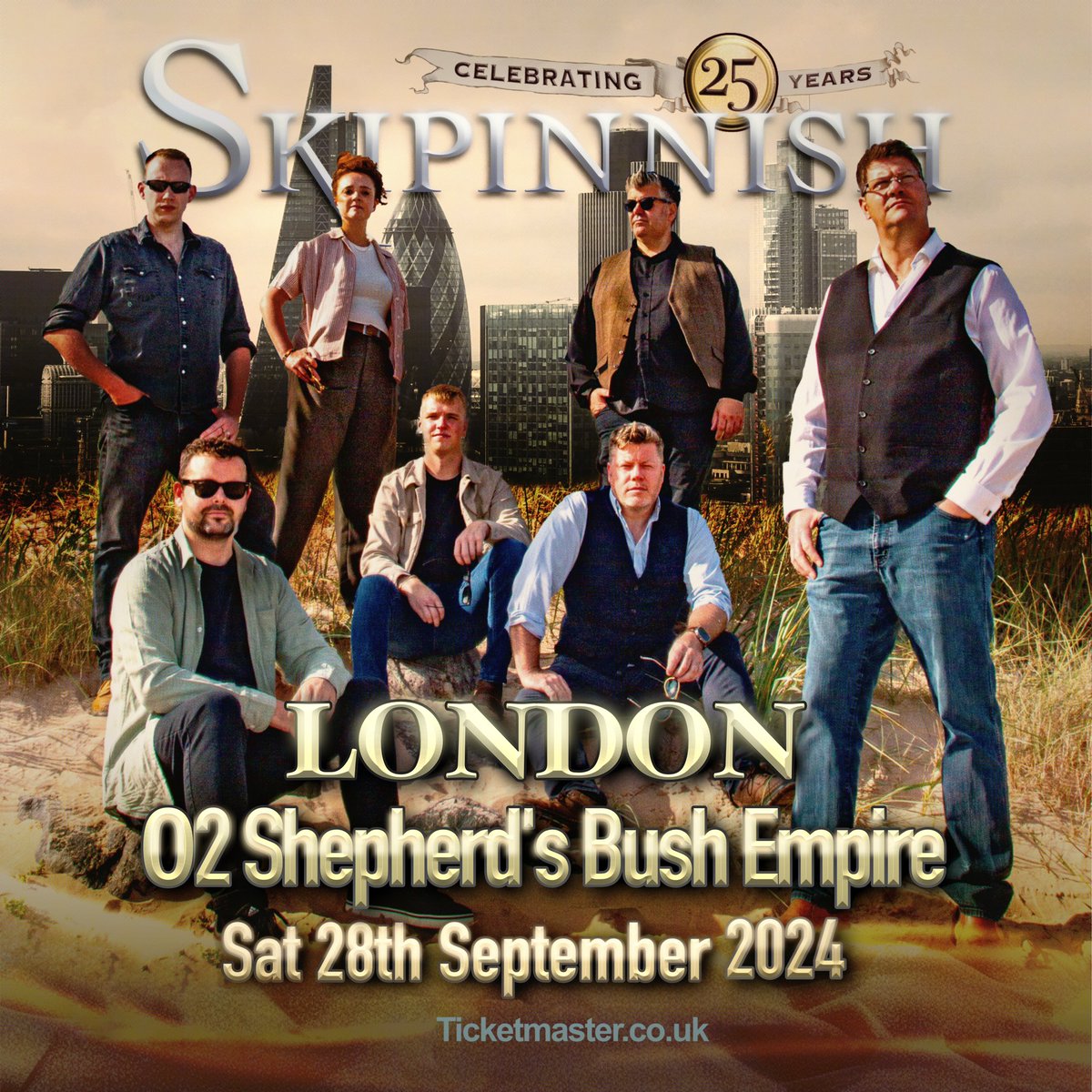‼️Big News‼️ We’re thrilled to announce our biggest ever gig outside Scotland! On Sat 28th Sept, Skipinnish will play the legendary O2 Shepherd’s Bush Empire in London! Tix go on pre-sale this Mon 10 AM, followed by the general sale on Wed 13 Mar at 10 AM.