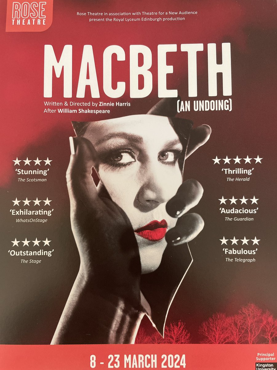 Sometimes stars align. Opening Macbeth (an undoing) at the Rose on International Womens’ day. What a thing! Come on people of London, get tix to see Lady Macbeths answer to her problematic role…..