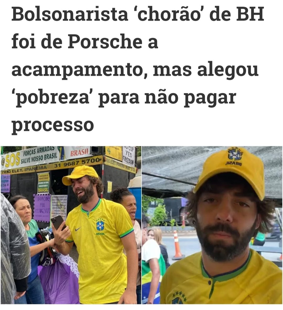 e_legalmente's tweet photo. BOLSONARISMO É UMA DOENÇA.

Olhem o que a ditadura fez com esse cidadão de bem, mais conhecido como chorão da Porsche. 
Agora pede socorro por estar nos EUA e não ter dinheiro para pagar por atendimento no hospital. Onde estão seus semelhantes para ajudar Pix e vaquinhas?! O gado será abandonado por seu rebanho? Estou com tanta pena desse coitadinho...