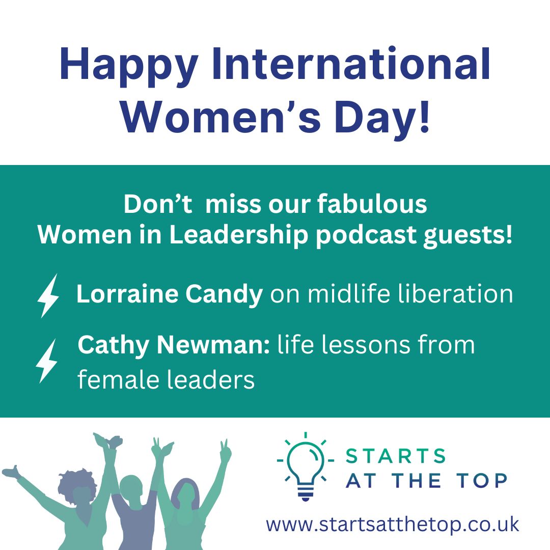 Happy International Women's Day! We've been joined by some truly fabulous guests for our Women in #Leadership episodes. If you've missed <a href="/lorrainecandy/">Lorraine Candy</a> and <a href="/cathynewman/">Cathy Newman</a>, there's no better day to catch up!

Listen in here: startsatthetop.co.uk/episodes

#internationalwomensday #iwd2024