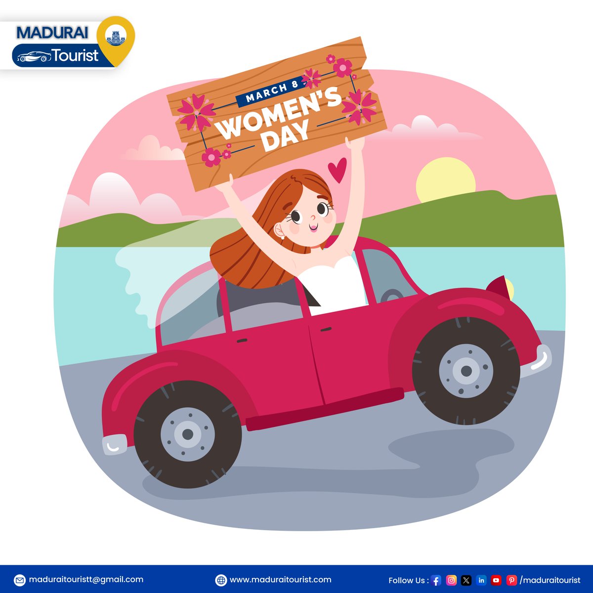 🌸 Happy Women's Day Greetings From @maduraitourist 🌸 Today, we celebrate the incredible achievements, contributions, and strength of women all around the world. #MaduraiTourist #MaduraiTouristcelebration #womensday2024 #happywomensday2024 #WomensDayCelebration #EmpowerWomen