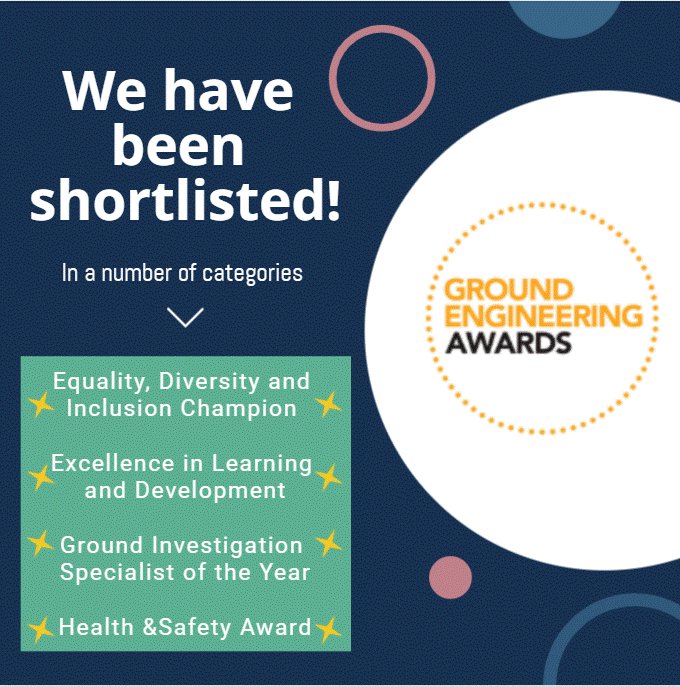 GeoquipMarine's tweet photo. We are delighted to announce that we have been shortlisted for several Ground Engineering Awards!
👏 Huge congratulations to the teams behind the submissions 👏
Contact the Geoquip Marine Team to learn more 👉 info@geoquip-marine.com
#GEawards24 #awards #GeoquipMarineTeam https://t.co/FWa5pWTAPE