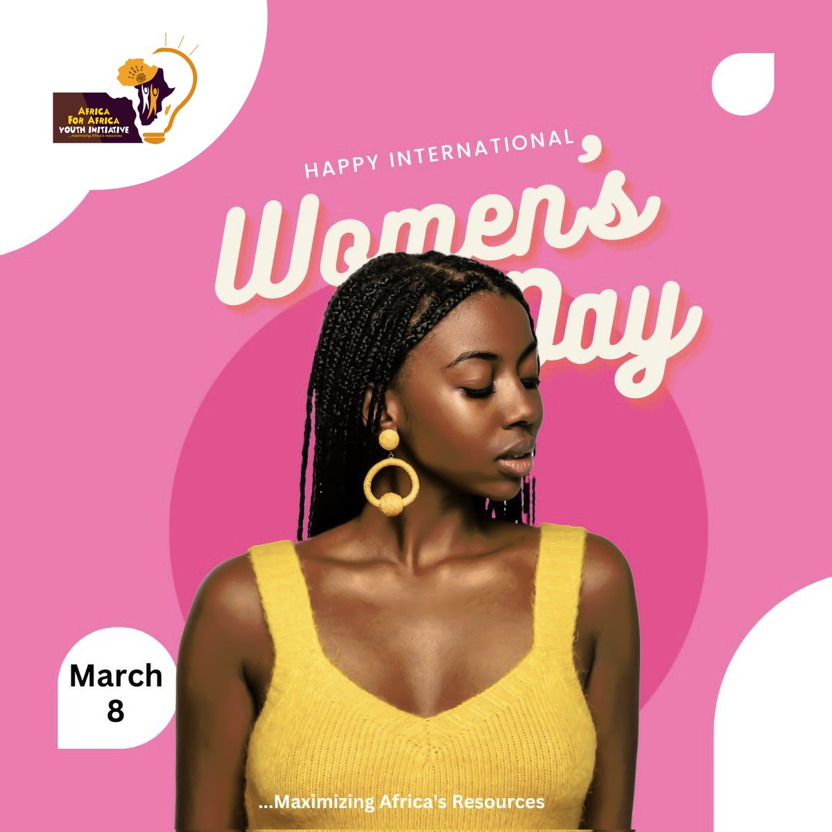 A4AYOUTH's tweet photo. Happy International Women's Day to all African Women!

The African woman, a melody, a song.
Her hands shape dreams from the clay of her might,
Through sunlit struggles, she emerges into light.
Bold resilience in each step she takes, A queen of strength, the earth awakes
#A4AYouth https://t.co/bknnaRC9Jd