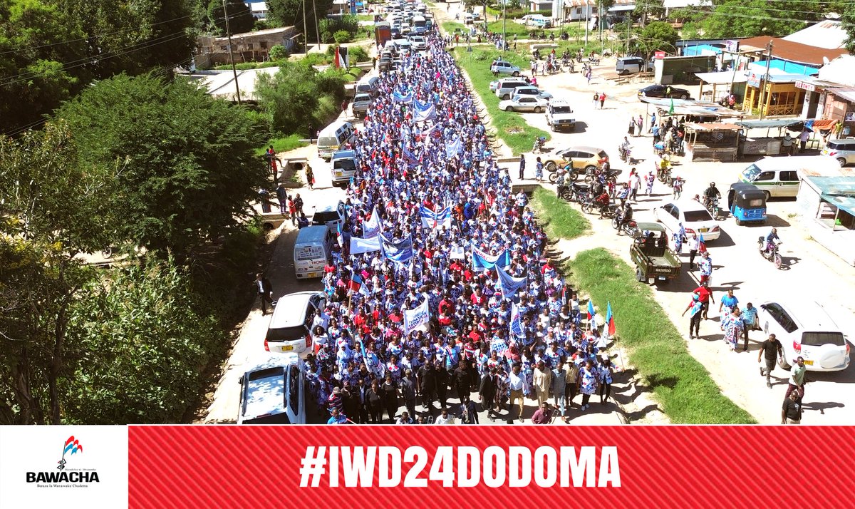 Maandamano yaliyoandaliwa na Baraza la Wanawake Chadema leo tarehe 08 Machi 2024 ikiwa ni maadhimisho ya siku ya wanawake duniani. #IWD24DODOMA