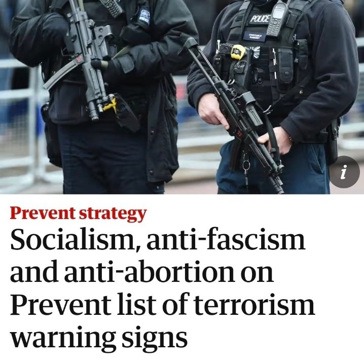 docrussjackson's tweet photo. The desperate, unstable &amp; increasingly dangerous @Conservatives have lost their fucking minds: they're now saying anyone who supports socialist values, or who opposes actual #fascism, is a potential terrorist, so EVERYONE APART FROM FASCISTS is, by their definition, an extremist. https://t.co/u6T5cgY8nw