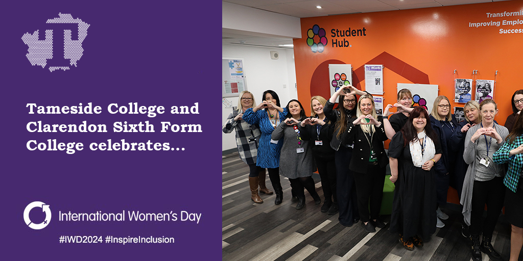 Today the college and millions around the world celebrate #InternationalWomensDay 2024! 💜 This time we're focusing on our amazing staff and the women that have inspired them to do great things in their careers. Read the full story on our website tameside.ac.uk #ICanBe