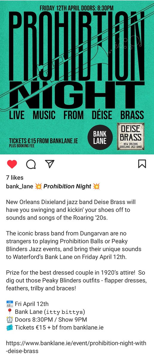 DeiseBrass (@deisebrassjazz) on Twitter photo 12th April ,At Bank lane,Tickets €15 <a href="/Blastawf/">Rob Whinnett @blastabob.bskyb.social</a> <a href="/wlrfm/">WLR</a> <a href="/damiengeoghegan/">Damien Geoghegan</a> <a href="/LisaKrashnaya/">Hayley Fox Roberts</a> <a href="/SwingDanceClonm/">Clonmel Swing Dancing</a> <a href="/DungarvanTIO/">Dungarvan Tourism</a> 12th April ,At Bank lane,Tickets €15 <a href="/Blastawf/">Rob Whinnett @blastabob.bskyb.social</a> <a href="/wlrfm/">WLR</a> <a href="/damiengeoghegan/">Damien Geoghegan</a> <a href="/LisaKrashnaya/">Hayley Fox Roberts</a> <a href="/SwingDanceClonm/">Clonmel Swing Dancing</a> <a href="/DungarvanTIO/">Dungarvan Tourism</a>