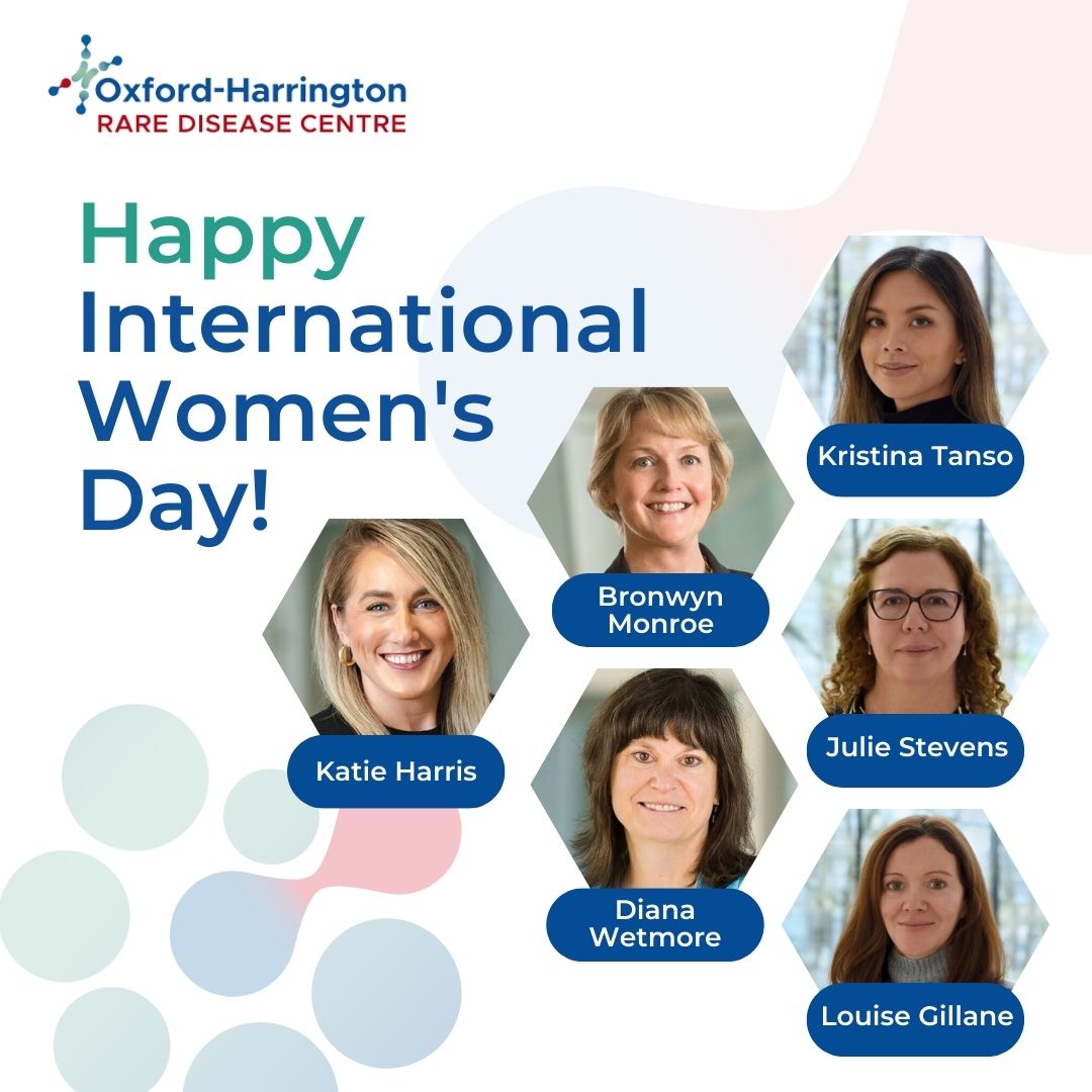 Happy International Women's Day! We celebrate the work of some of the women in our Centre and acknowledge the support and determination of all women in the #raredisease community: patients, carers, scientists, nurses, clinicians and advocates #IWD2024