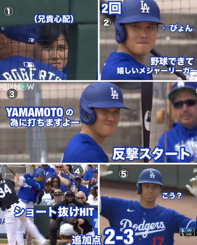 Pedro12715248's tweet photo. 【Spring Training 2024/3/7日本時間】ドジャース12-9ホワイトソックス※おまけシリーズ※ #ShoheiOtani #YoshinobuYamamoto #MaxStassi https://t.co/Gx0PtHWyat