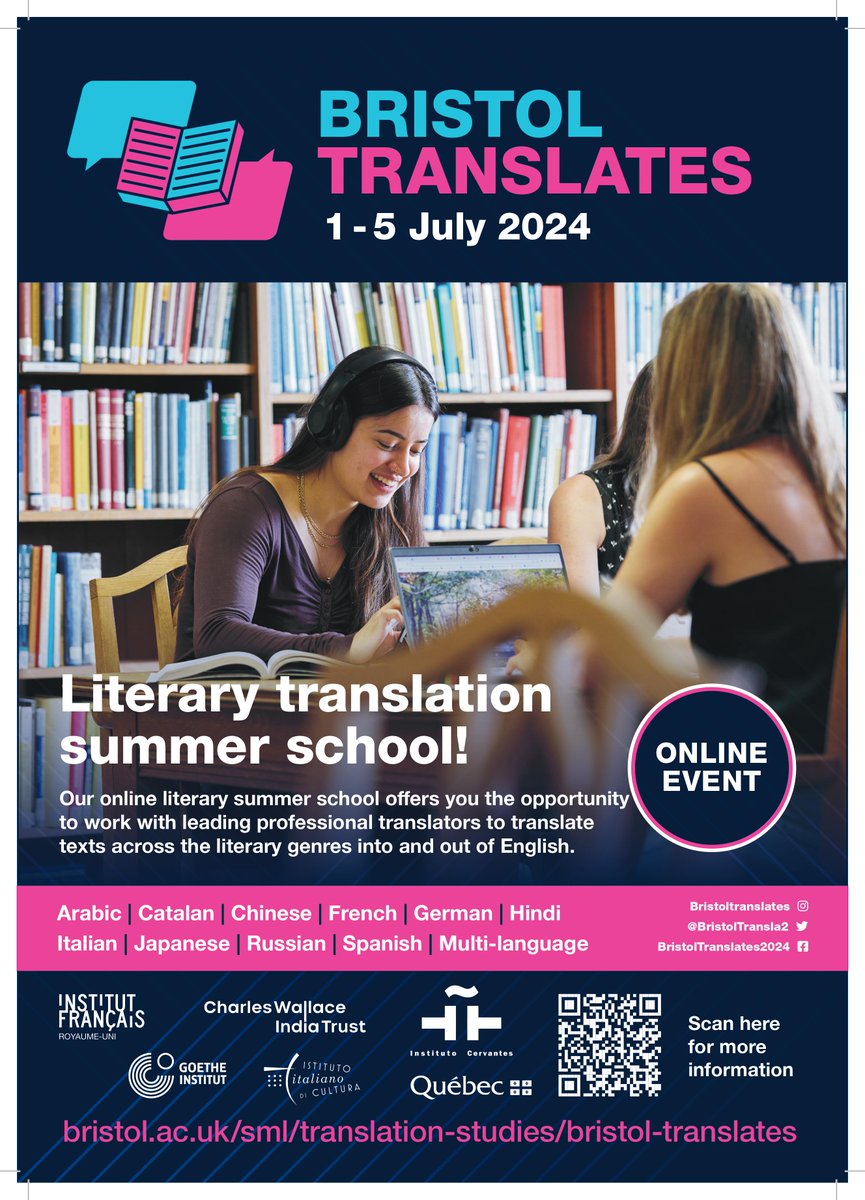 We are delighted to announce that thanks to the generosity of the <a href="/CW_IndiaTrust/">Charles Wallace India Trust</a>, we are able to offer three full bursaries for translators based in India to take part in our Hindi workshops led by the wonderful <a href="/mohinigupta28/">Mohini Gupta (she/her)</a>!

Hindi Bursary applications close on the 31st March.