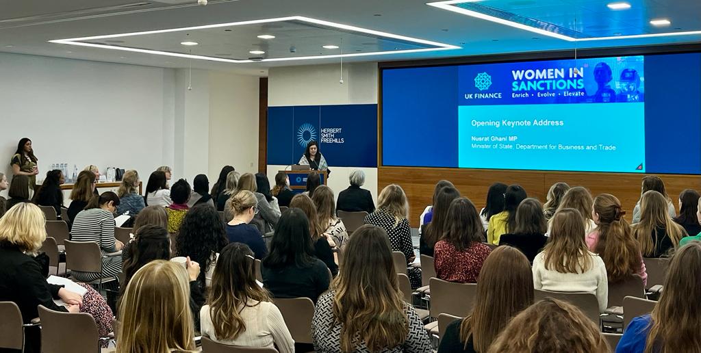 Pleasure to speak at @UKFtweets women in sanctions for #IWD2024. Sanctions are a vital component of the work we do at @biztradegovuk - they support our foreign policy and national security objectives. It is imperative we have positive women role models in this space. ♀️