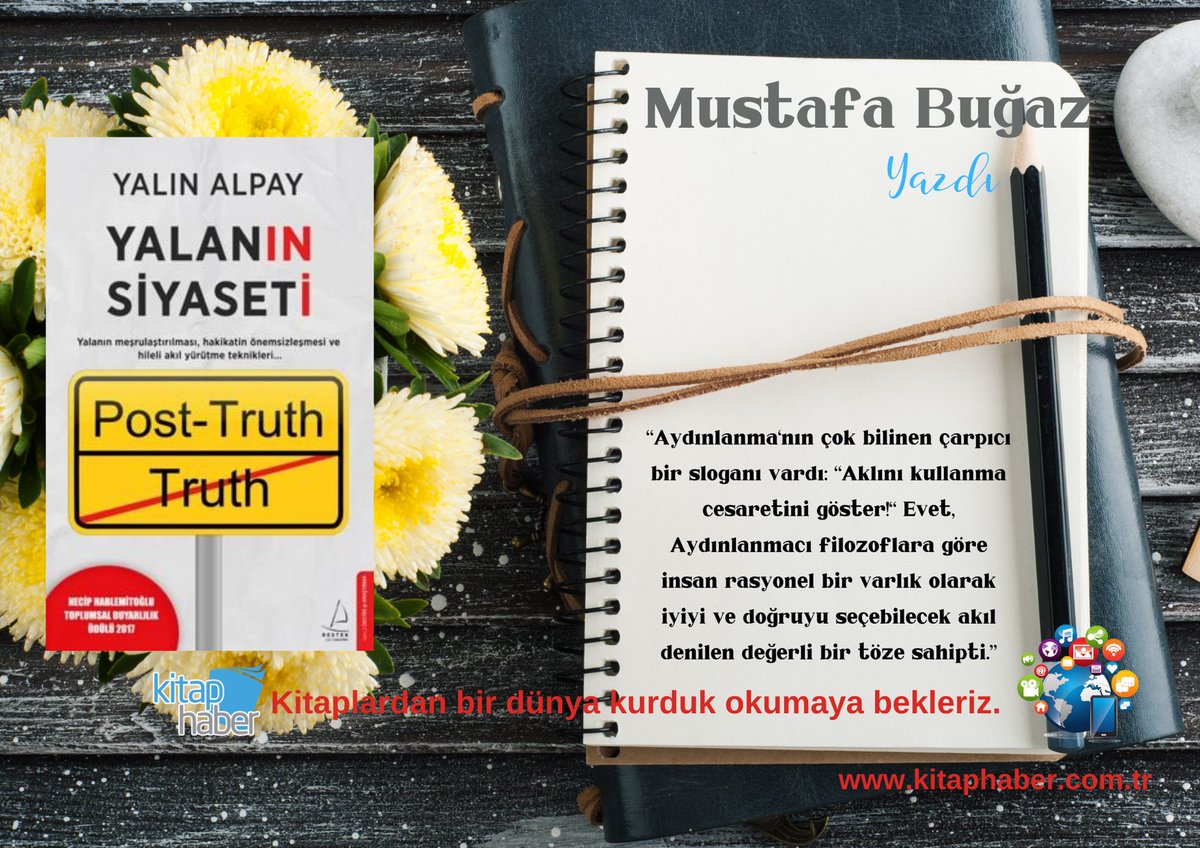 Mustafa Buğaz, yazdı. Yalın Alpay‘ın Yalanın Siyaseti adlı eserinin değerlendirmesini linkten okuyabilirsiniz. kitaphaber.com.tr/yalanin-siyase…

@bugaz_mustafa 
@destekyayinlari 
@yalinalpay 

#kitaphaber #edebiyat #düşünce #mustafabuğaz #yalınalpay #destekyayınları #yalanınsiyaseti