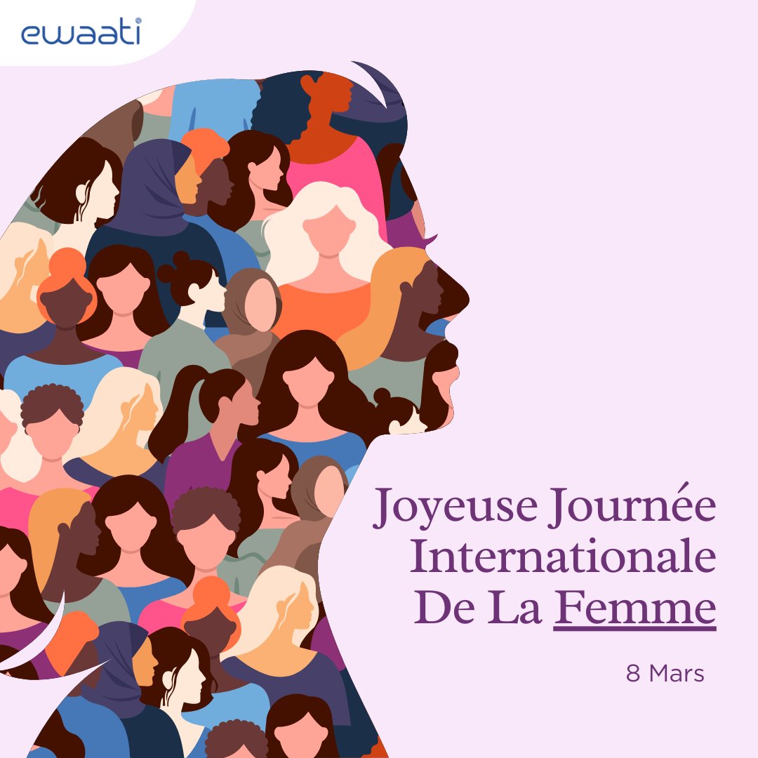 EWaati's tweet photo. En cette journée des femmes, EWAATI dédie une ovation à toutes nos héroïnes ! 
Ensemble, créons un futur où la technologie crée l'équité pour tous. 

Excellente journée de la femme ! Vous êtes incroyables ❤️.  

#8mars #JourneeInternationaleDesFemmes #EWAATI #Innovation https://t.co/auGYZPvwiY
