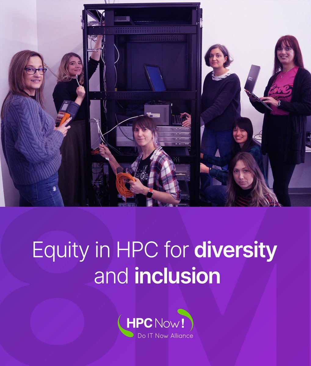 HPC_Now's tweet photo. 🟣 Happy #InternationalWomensDay2024 !! 

💻 Equity in HPC for diversity and inclusion

#IWD2024 #GenderEquality #InclusionMatters 
#8M #HPC #HPCNow! https://t.co/7w6OApajCr