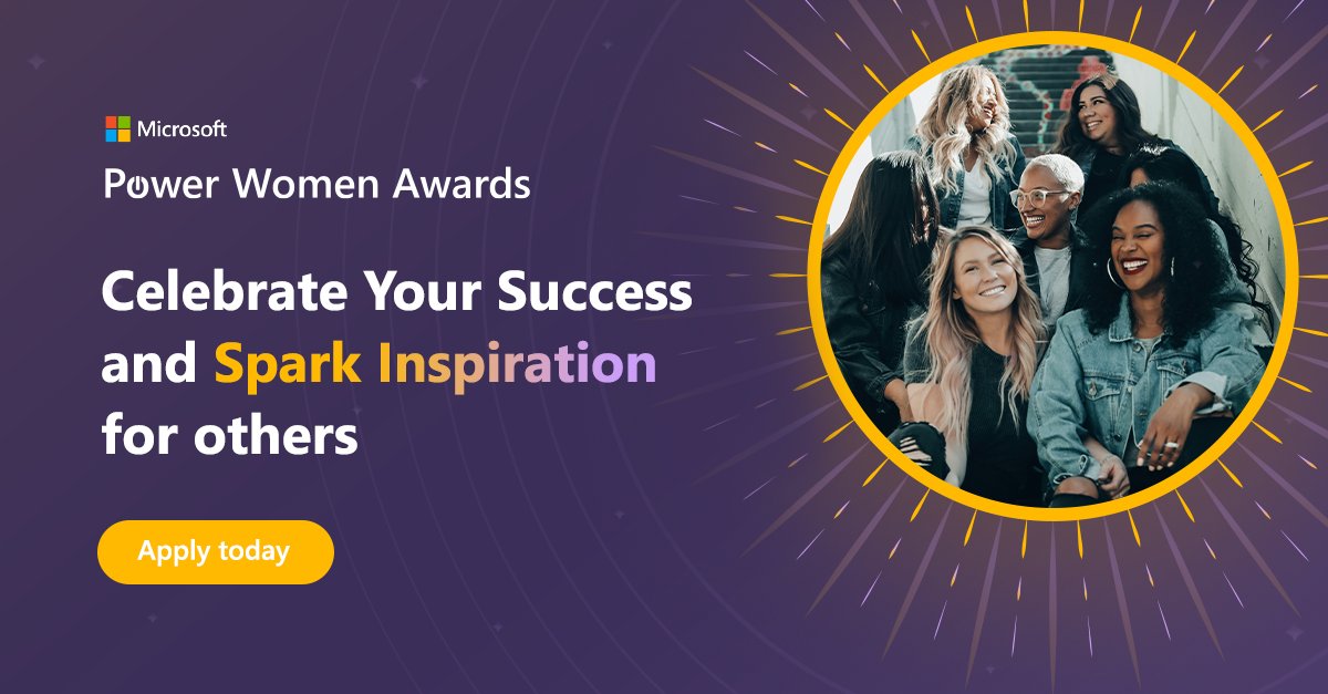 Los Premios Microsoft Power Women son un programa que celebra y eleva a las mujeres que trabajan en el Programa de Socios de Microsoft AI Cloud. Si eres una mujer líder en tecnología y una defensora de la inclusión, visita msft.it/6012cdZQe
#DíaInternacionalDeLaMujer