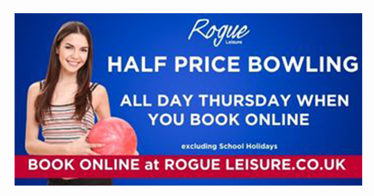 CornerMediaGro1's tweet image. Aylesbury's own LED screens feature Rogue Leisure's deal: half-price bowling Thursdays with online booking! 🎳 See our screens for details.

Visit: rogueleisure.co.uk @RogueLeisure

#AylesburySpecial #RogueOffer #LocalEntertainment #Cornermediagroup #fidigital