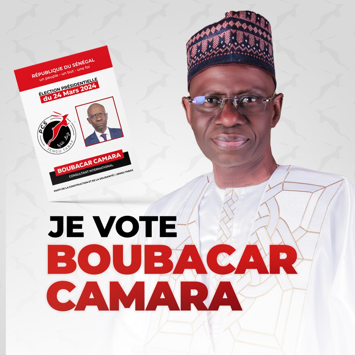 Je vote Boubacar Camara Ngir Tabax Senegaalu ëlëg !
RDV le 24 Mars !
#presidentielle2024
#TabaxSenegalakkamah
#kamah2024
#senegal
#BoubacarCamara
#Kamah