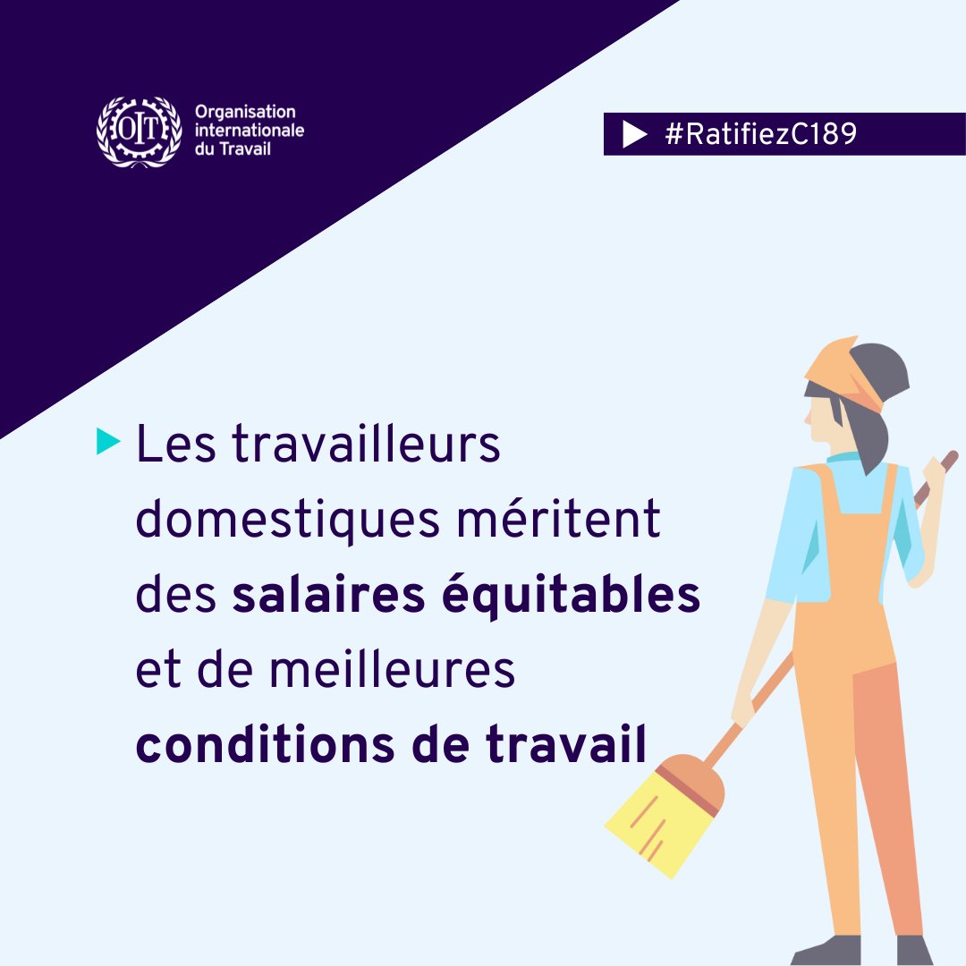 🔷 #JourneeDesDroitsDesFemmes❗

🔶 Les travailleuses/rs domestiques méritent 1 protection adéquate dans les politiques de soins. 

🔸 L'#OIT appelle à l'inclusion de leurs #droits au #travail + #protection sociale👉vu.fr/ujRzt

#InvestirDanslesFemmes #DroitsDesFemmes