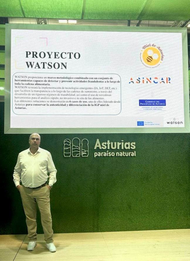 The “IGP Miel de Asturias ” (PGI Honey from Asturias), partner of WATSON, participated in the international fair of tourism FITUR in Madrid and took the opportunity to spread the voice of WATSON. Learn more here: linkedin.com/feed/update/ur… ​ #Watsonproject #HorizonEU