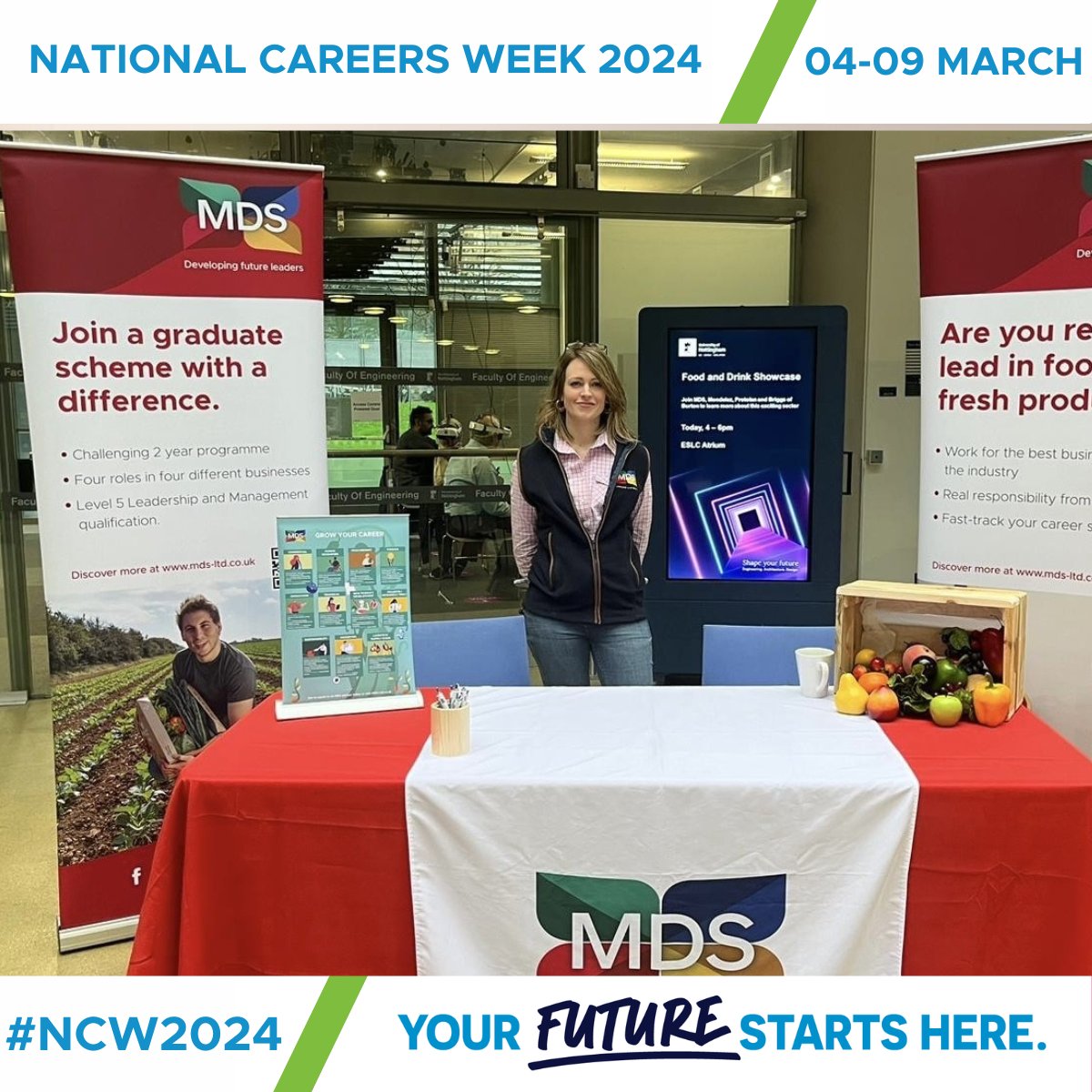 Thank you to all those who visited our stand at @uniofnottingham careers fair yesterday! Next week we’re heading to @sheffhallamuni - so if you want to get ahead and kickstart your career, reach out or come and find us on Thursday the 14th! Your future starts with MDS #NCW2024