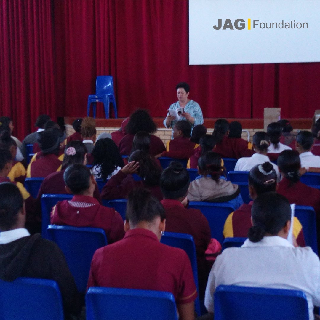 📚 @genzim_connect has created a game-changer for teenage girls: a handbook tailored to enrich their life experience. 
Partner with the JAG Foundation to donate more copies to more high schools. 💛
Click here to make a difference: jagfoundation.org.za/every1counts/