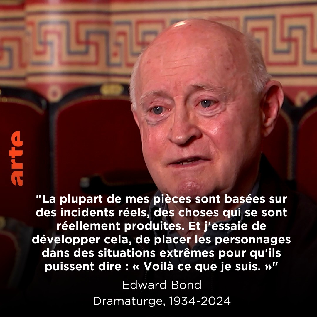 ARTEInfo's tweet image. 🎭 Edward Bond a écrit des pièces de théâtre radicales interrogeant toutes les formes de la barbarie tout en poursuivant une seule obsession : comment être humain dans ce monde. Il est mort le 3 mars à 89 ans. Il nous avait accordé un entretien en 2014. 👇
arte.app.link/edward-bond-le…