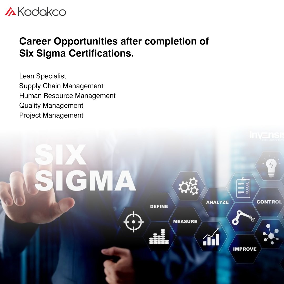 kodakco_'s tweet photo. If you wonder how a Six Sigma certification will help you in building a great career, then you should check the positions you can grab in corporate.

#sixsigma #leansixsigma #lean #leanmanufacturing #o #greenbelt #leadership #iso #kaizen #projectmanagement #blackbelt https://t.co/TuAPTNrGXR