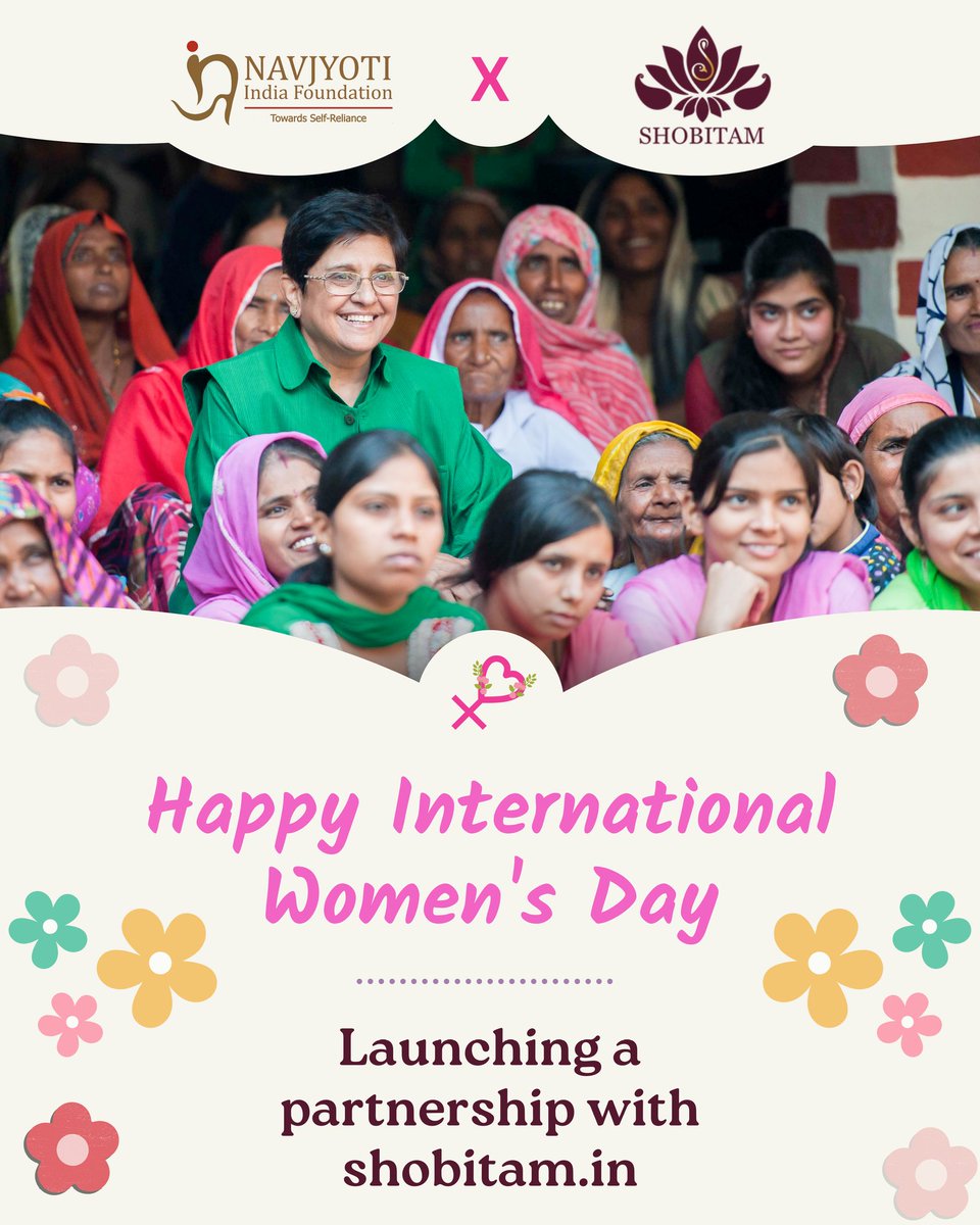 #InternationalWomensDay Excited to announce our partnership with Shobitam.in's Give program. Now, when their customers enter code “Navjyoti” on their website, they will generously give 2% of the order value to us! tinyurl.com/yck3fkmt @thekiranbedi @BediUjala