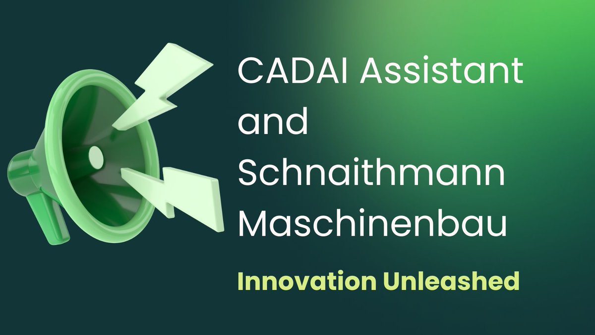Big news! Our #CADAI Assistant's PoC has been approved by Schnaithmann Maschinenbau! This kicks off a deeper collaboration, allowing us unprecedented access to their server &amp; #CAD library. #innovtion #AI
👉tinyurl.com/3xcbz99s