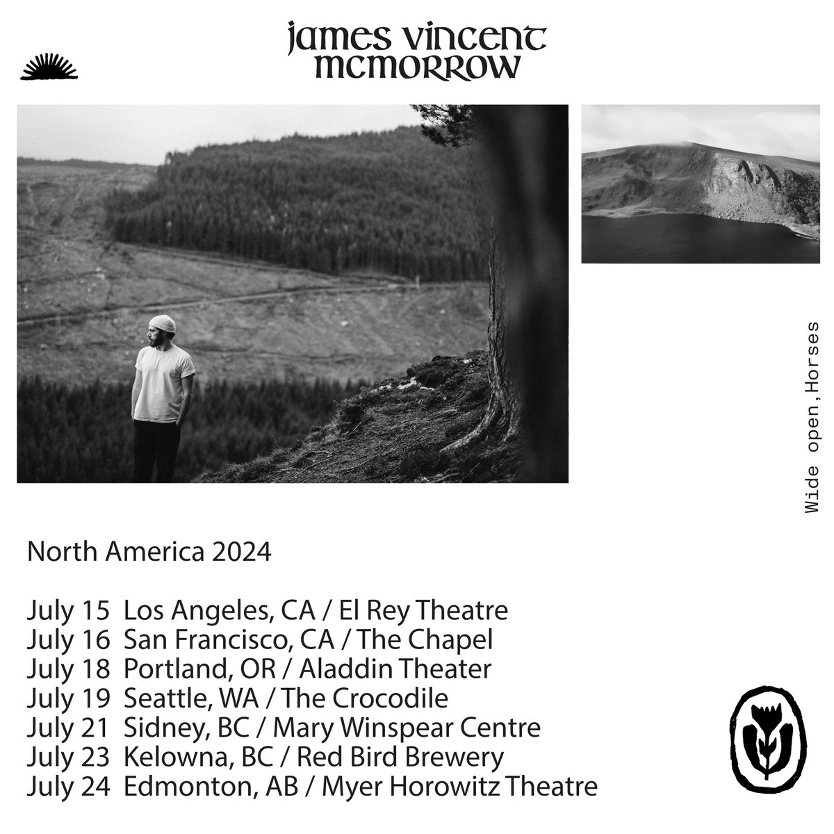 Tickets on sale for all summer shows now. Looking forward to playing for you all again, it’s been a while! Tix: jamesvmcmorrow.com/live