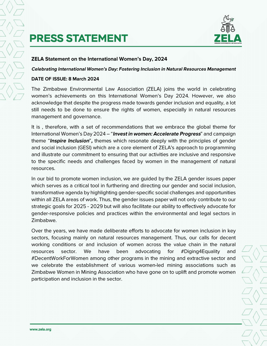 Zimbabwe Environmental Law Organisation (ZELO) tweet media